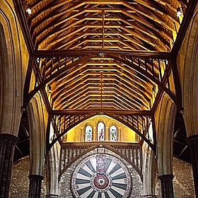 Further up the Great Hall, Winchester Castle - Margaret Anne Clarke