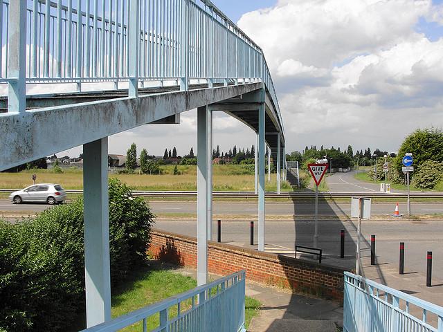 Footbridge over A30 at Ashford