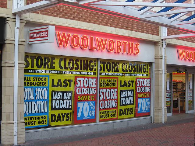 Last Day Of Woolworths In Caerphilly, South Wales