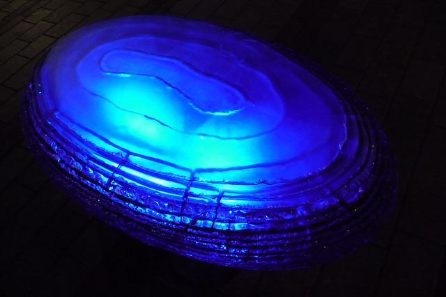 Exeter: lighted glass seat thingy