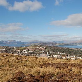 Above Greenock, looking Northwest(ish) - twistyfoldy.net