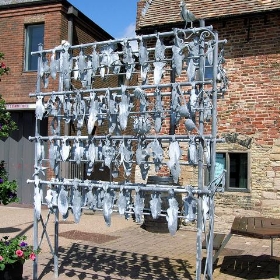 Dead Fish Sculpture At The Green Quay Centre, King's Lynn, Norfolk. - Jim Linwood