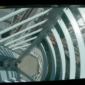 Millenium spinnaker tower portsmouth hampshire hants UK looking down through see through glass floor - Tim Pearce, Los Gatos