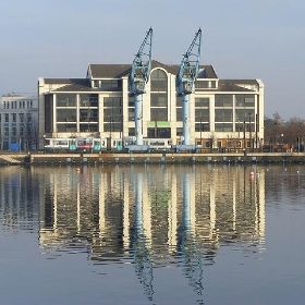 Ontario House and Ontario Basin, Salford - Pimlico Badger