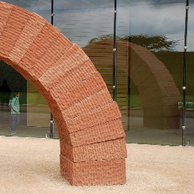 Striding Arches in front of underground gallery - polandeze