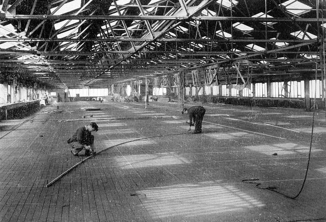 Inside mould loft