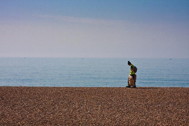 Walking On Brighton Beach