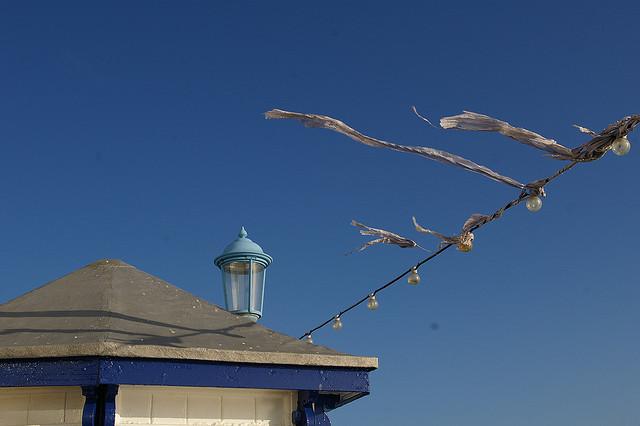 Eastbourne Pier. Flags.