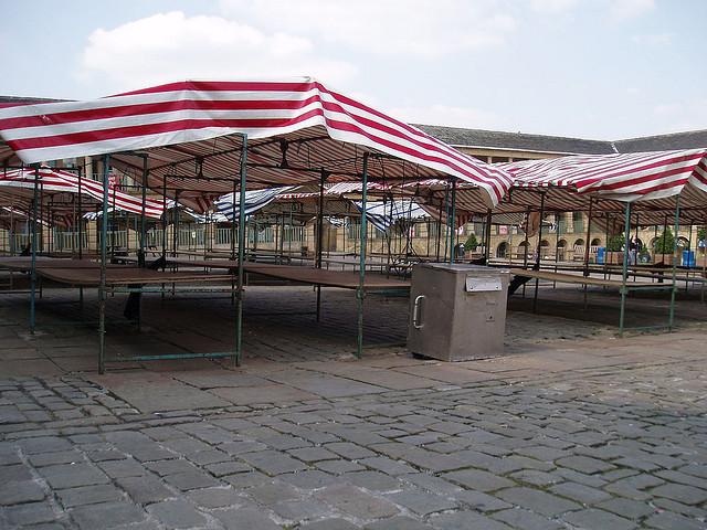 Piece hall - empty market stalls