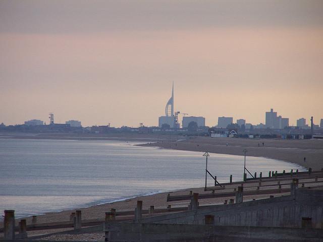 Portsmouth, taken from Hayling Island.