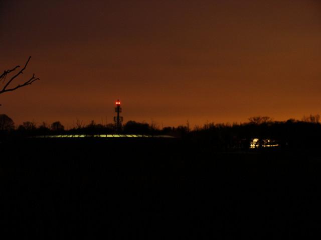 McLaren Formula 1 team factory/technical park at night